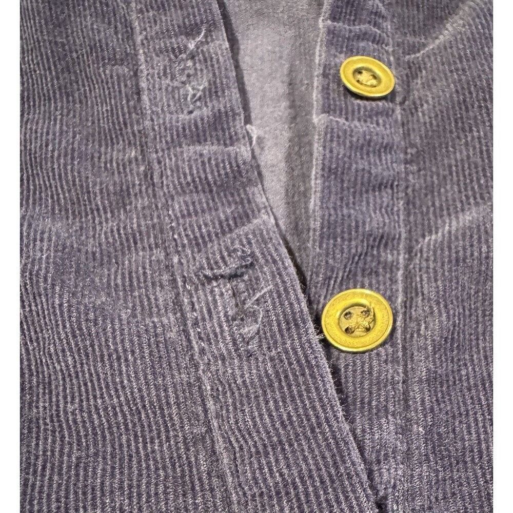 Vtg old navy Corduroy Shirt Dress S Blue Button Tab Long Sleeve Indie Grunge Y2K - Picture 13 of 16